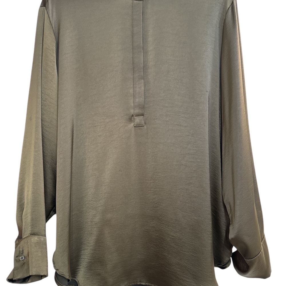 Silk Olive Blouse
